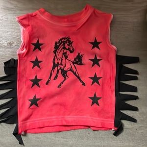 Hand dyed horse tanks with fringe 🐴